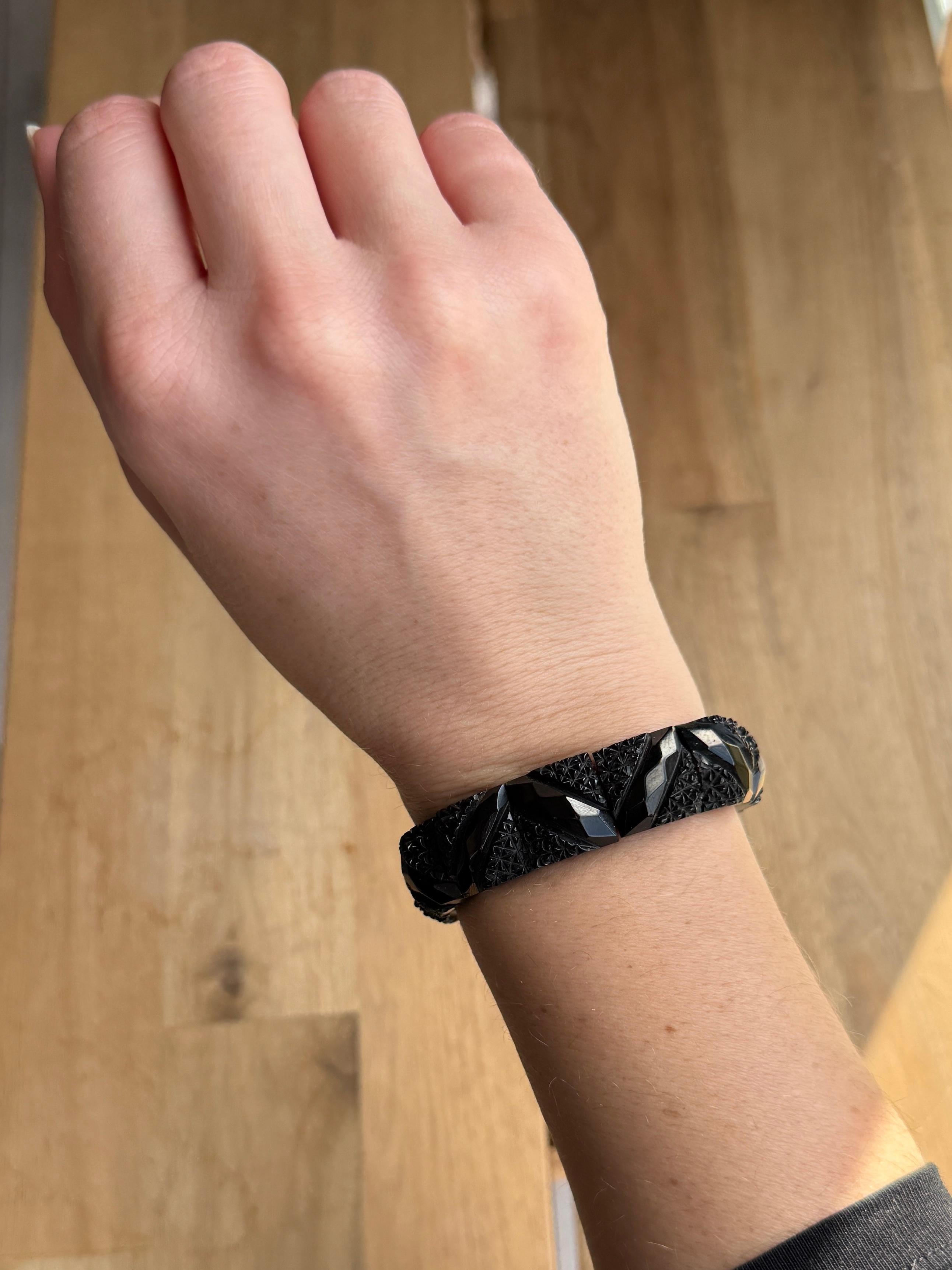 da uomo o donna Bracciale Jet antico in vendita