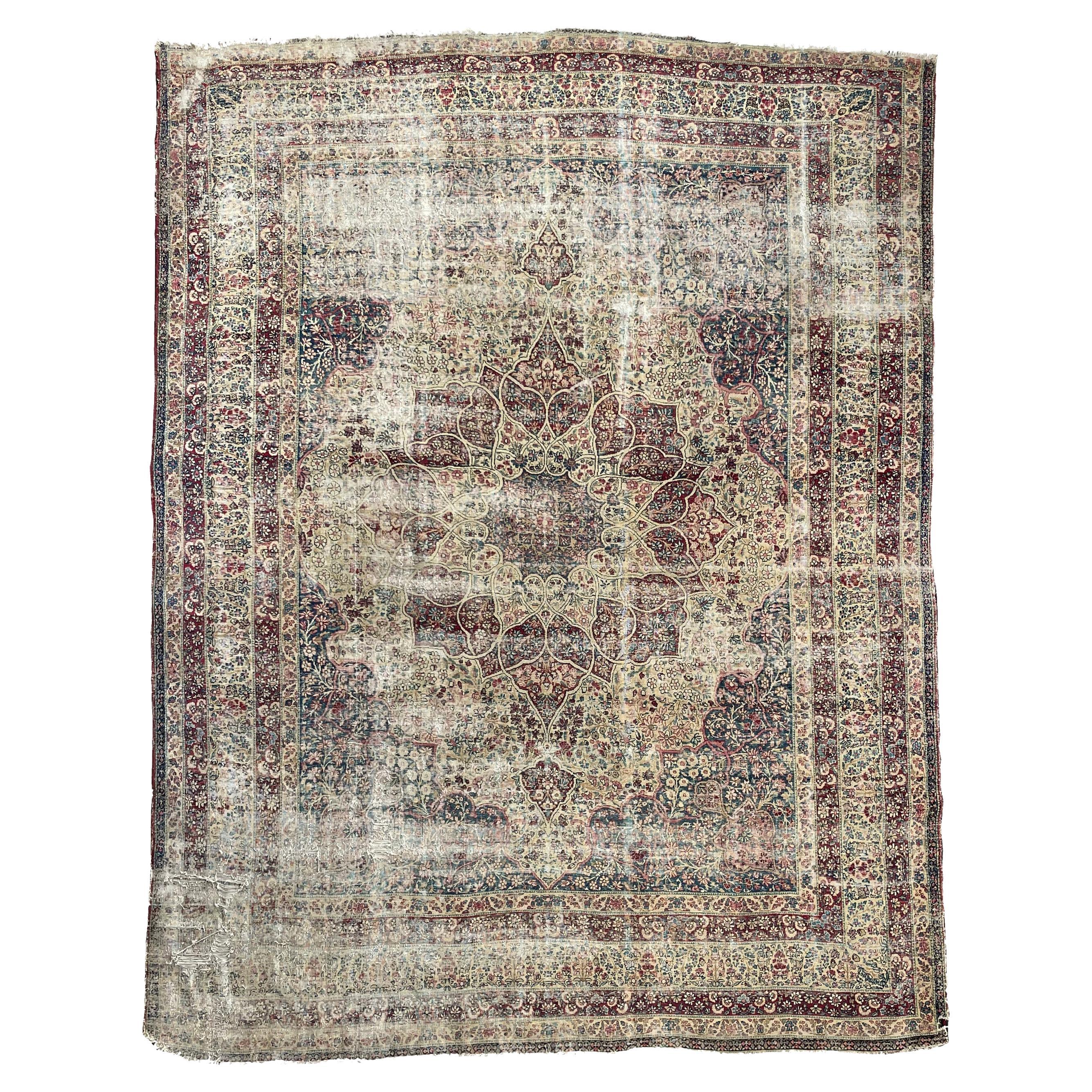 Antique Jewel Rug, c. 1900's For Sale