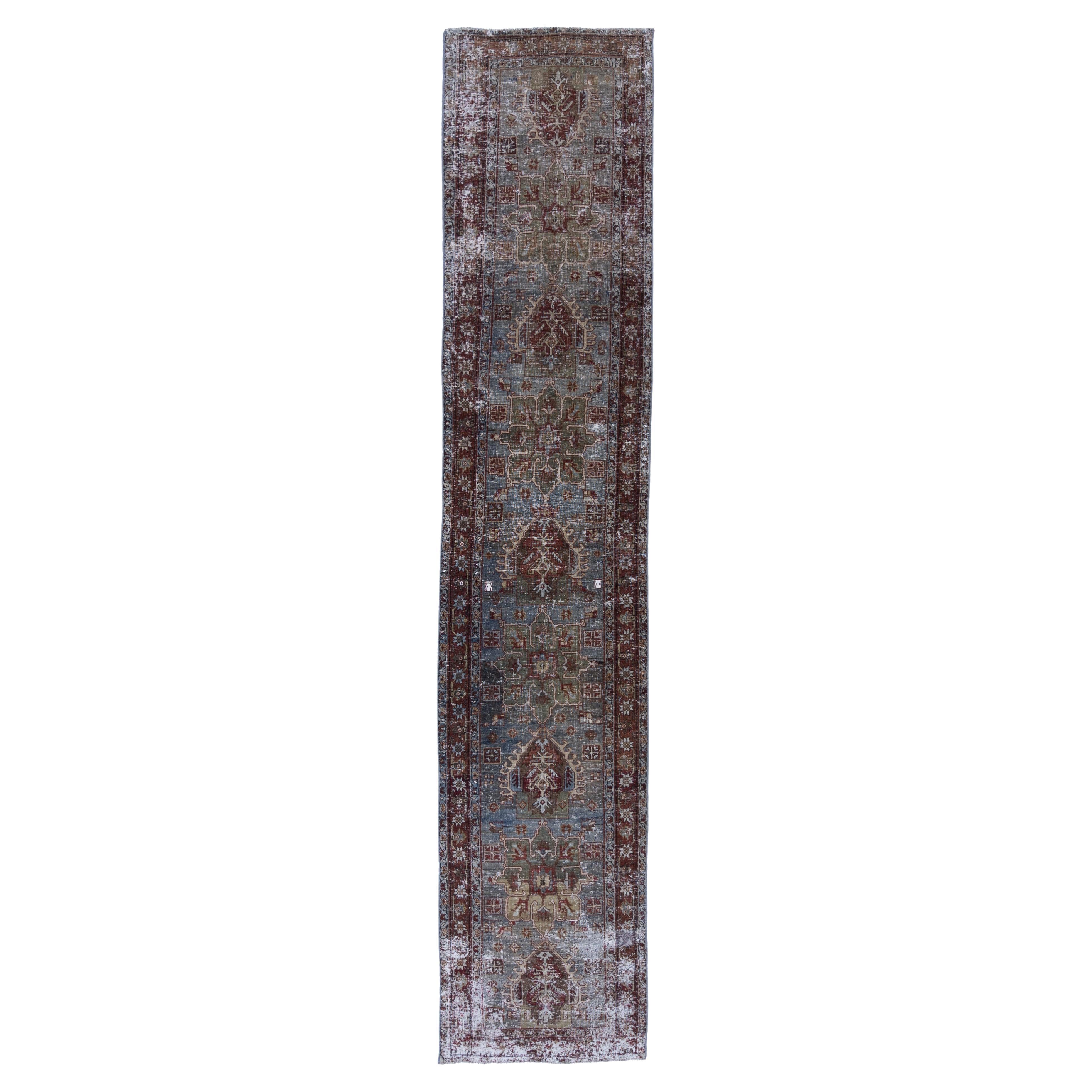 Antique Jewel Toned Persian Runner For Sale