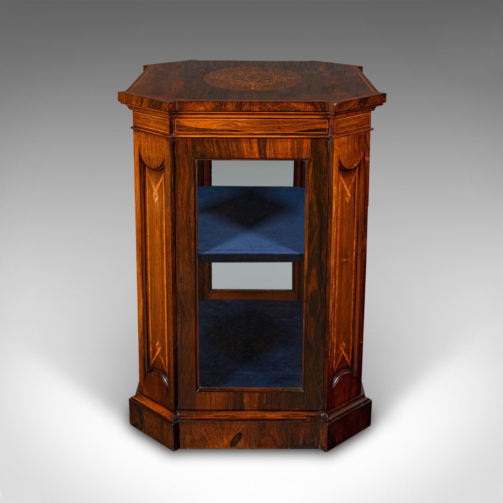 Glass Antique Jeweller's Display Cabinet, English, Glazed Shop Retail Case, Regency For Sale