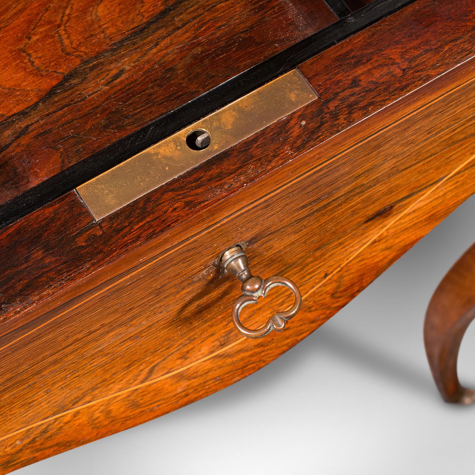 Antique Jewellery Table, French, Walnut, Side, Occasional, Victorian, Circa 1890 For Sale 8