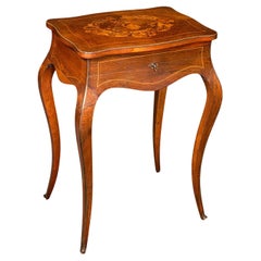 Antique Jewellery Table, French, Walnut, Side, Occasional, Victorian, Circa 1890