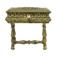 Antique Jewelry Box Jewels Bronze Colored Metal France