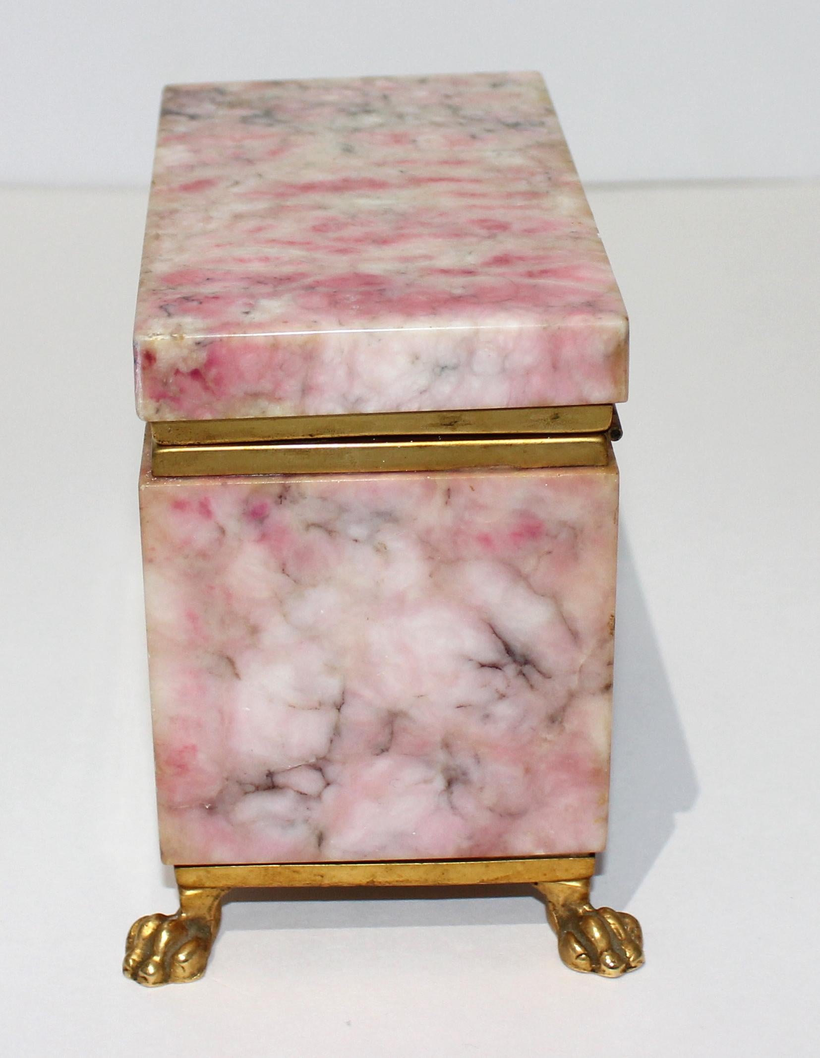 Antique Jewelry Casket with Gold Dore Accent In Good Condition In West Palm Beach, FL