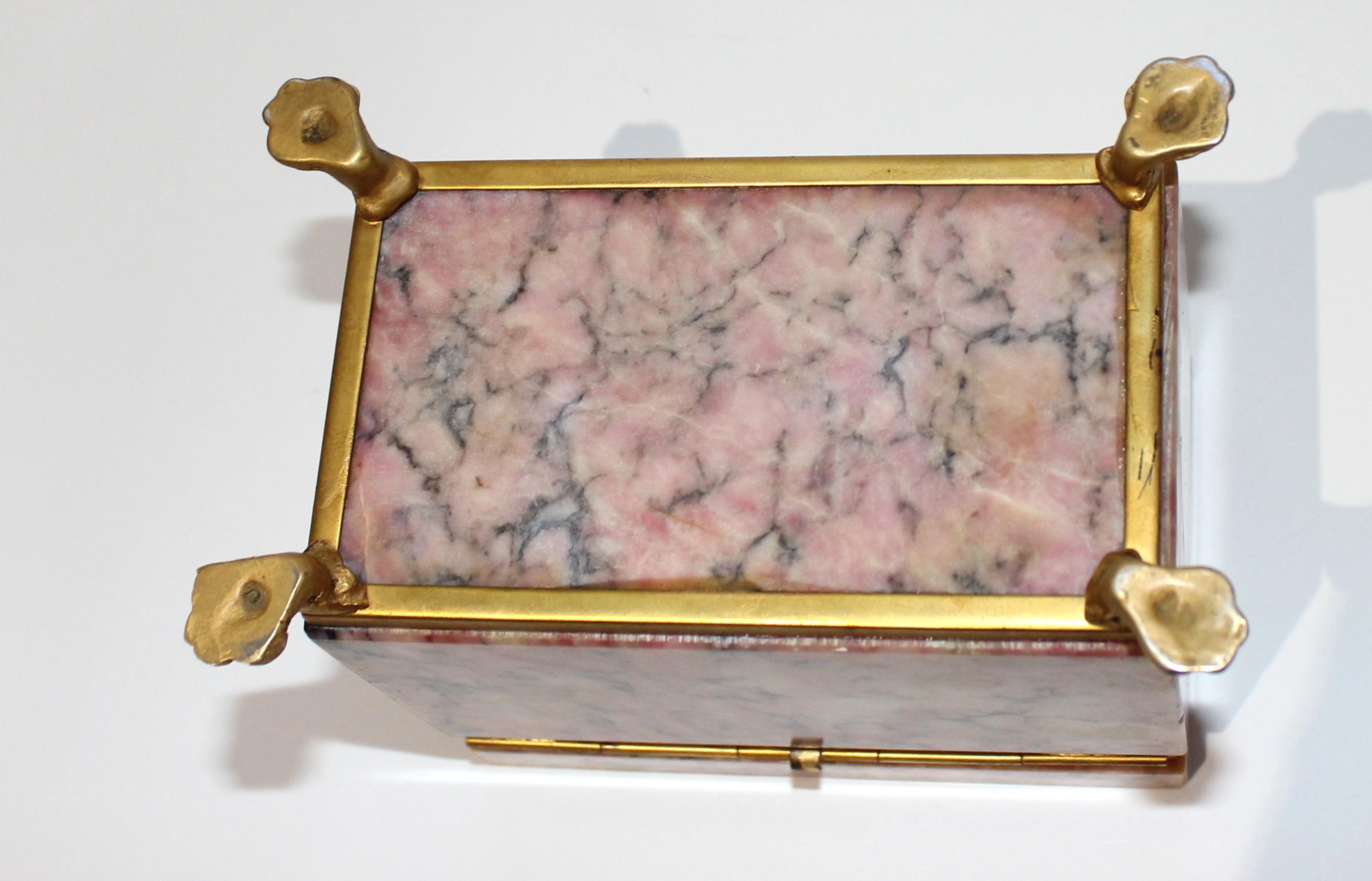 Antique Jewelry Casket with Gold Dore Accent 2