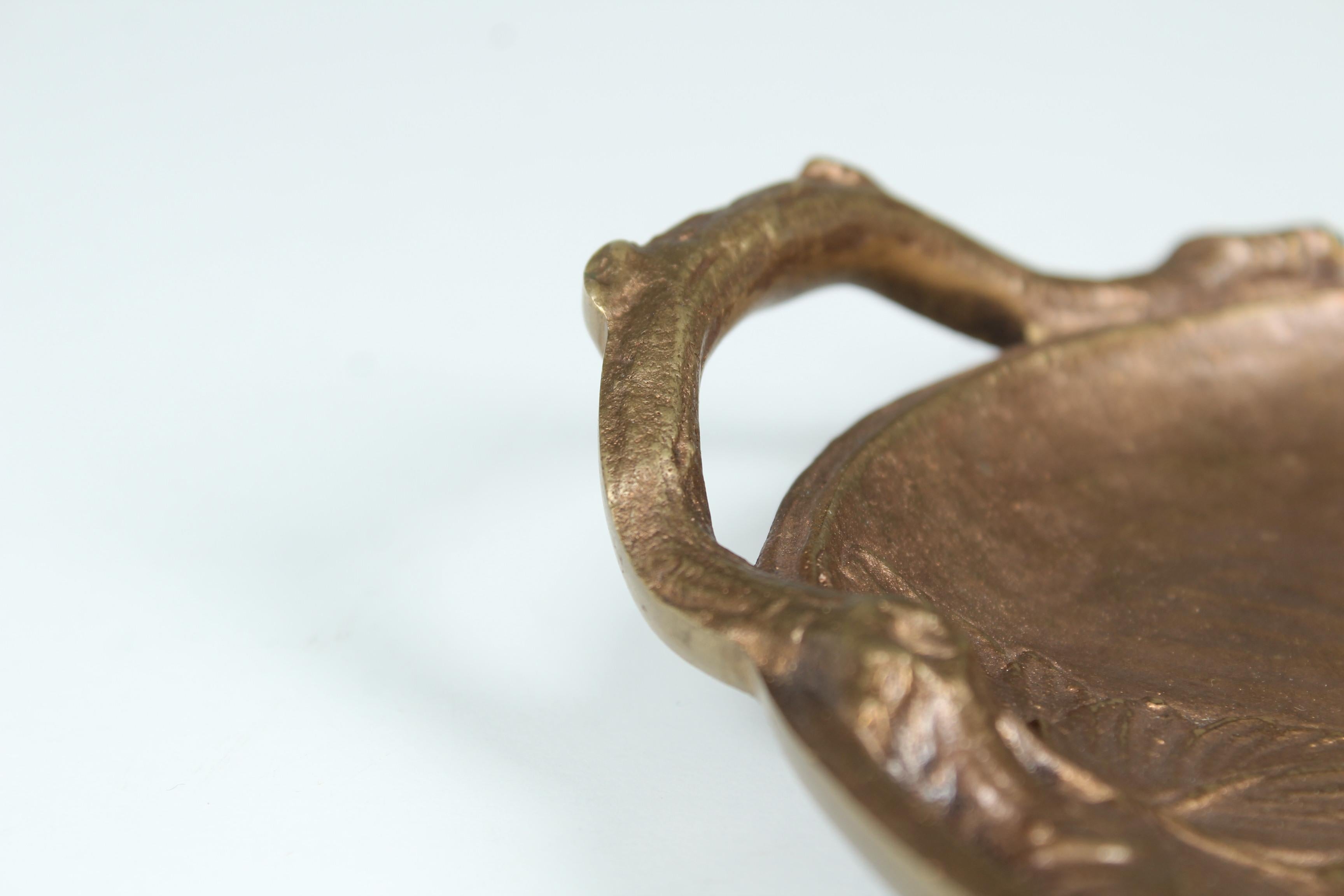 Antikes Schmucktablett, Jugendstil, vergoldete Bronze im Angebot 5