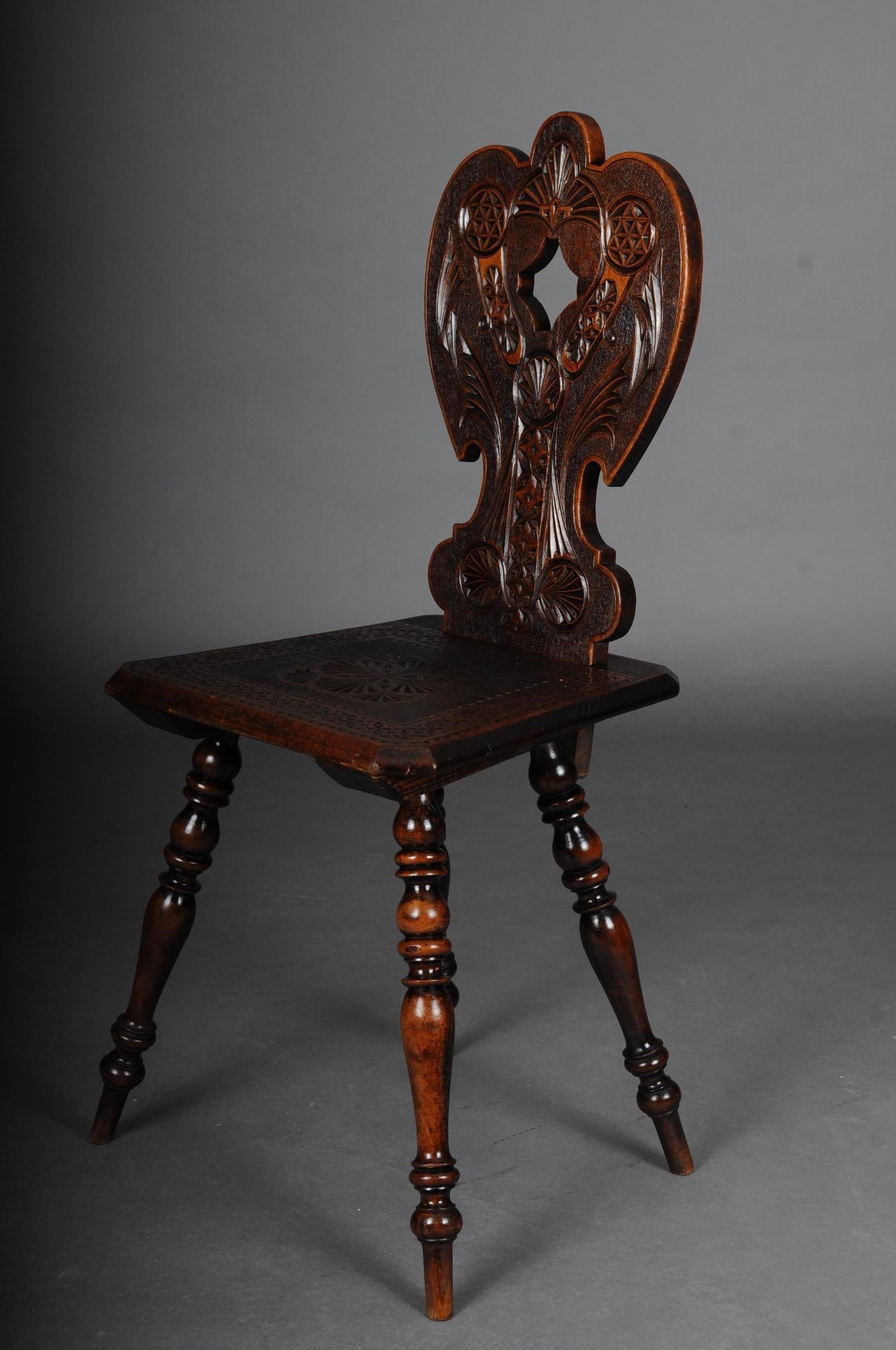 Antique Jewish Neo Renaissance Board Chair Historicism 1870, Oak For Sale 1