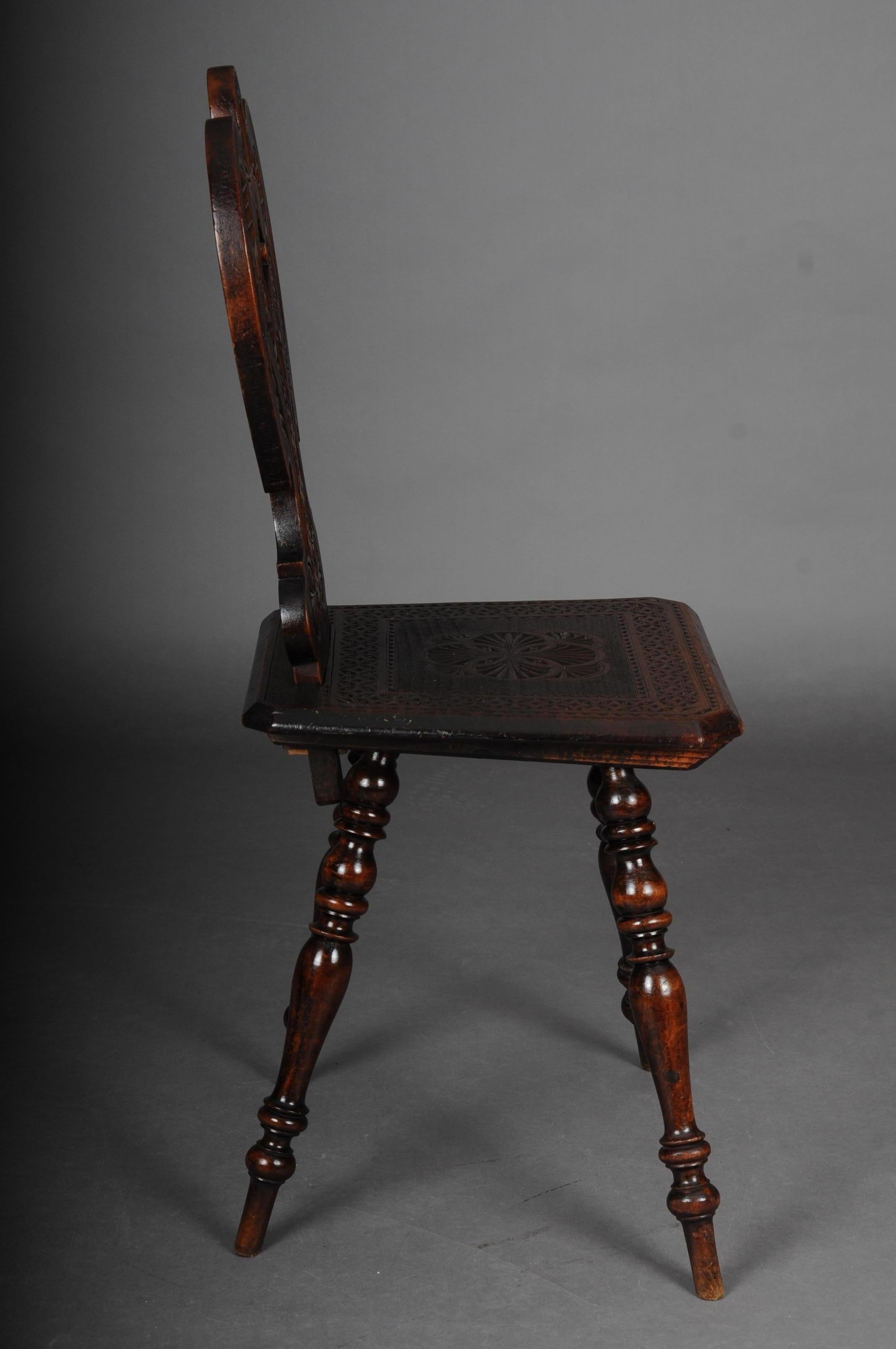 Antique Jewish Neo Renaissance Board Chair Historicism 1870, Oak For Sale 4