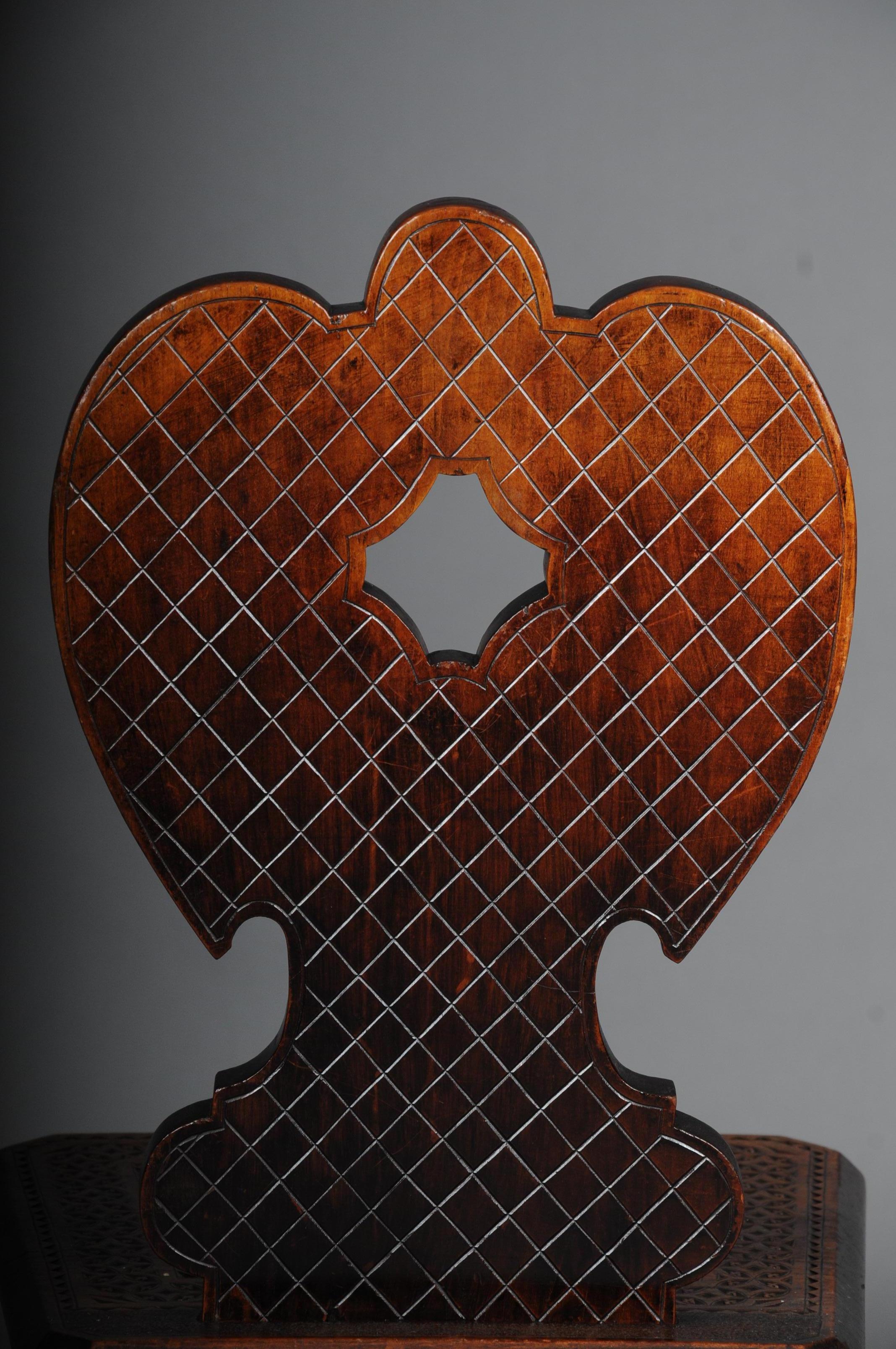 Antique Jewish Neo Renaissance Board Chair Historicism 1870, Oak For Sale 5