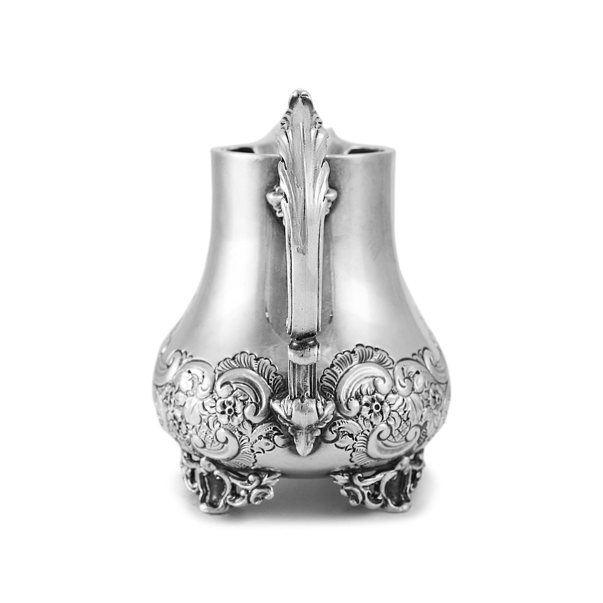 da uomo o donna Antico vaso per brocca di crema in argento 925 pesante di J. G. Ltd., realizzato a mano in vendita