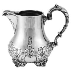 Antike J.G Ltd Schwere 925 Sterlingsilber Handkette Cremefarbene Krügekanne/ Topfkanne
