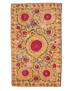 Suzani jizzakh antiguo, Uzbekistán, finales del siglo XIX.