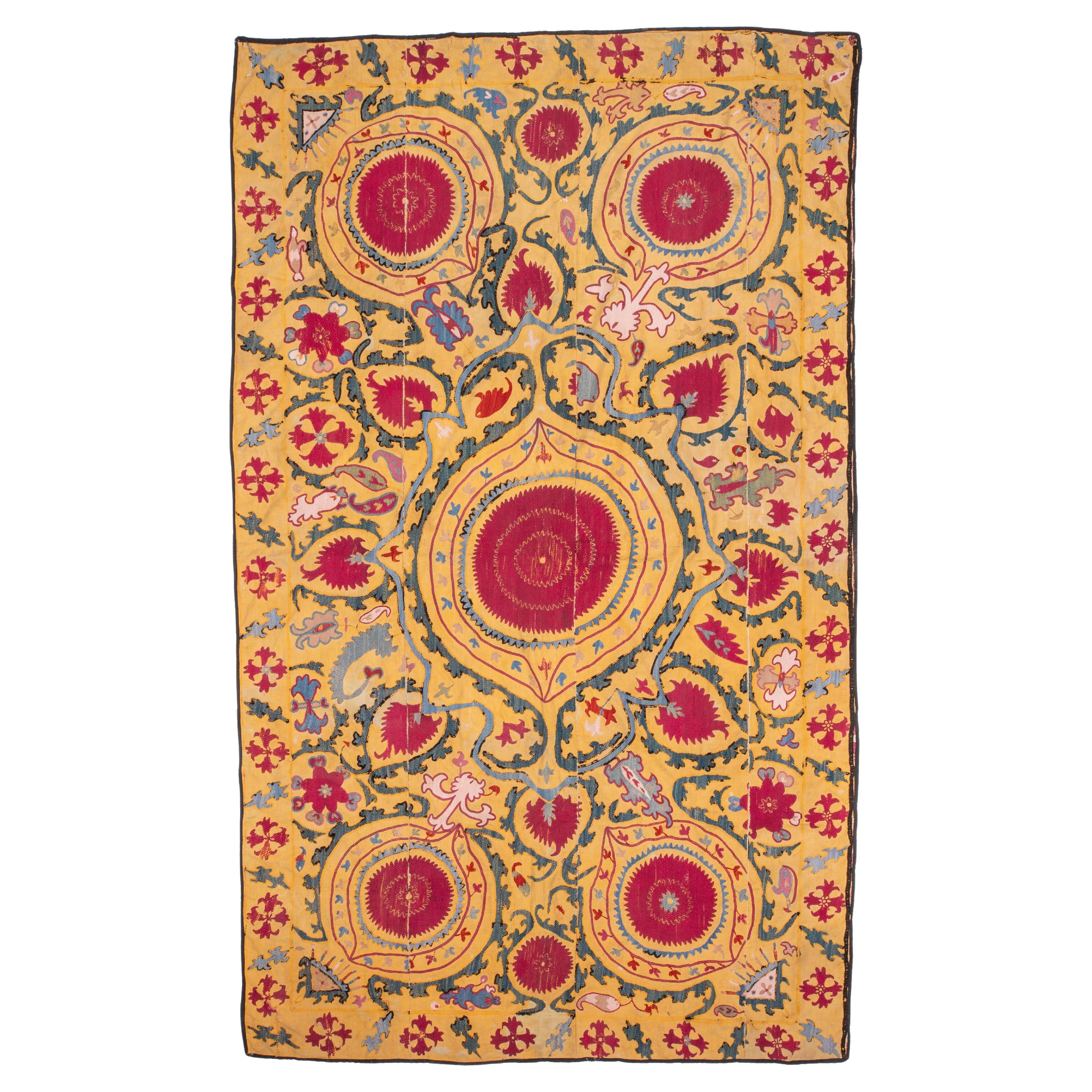 Suzani jizzakh antiguo, Uzbekistán, finales del siglo XIX.