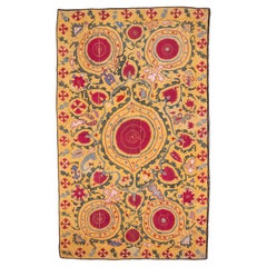 Suzani jizzakh antiguo, Uzbekistán, finales del siglo XIX.