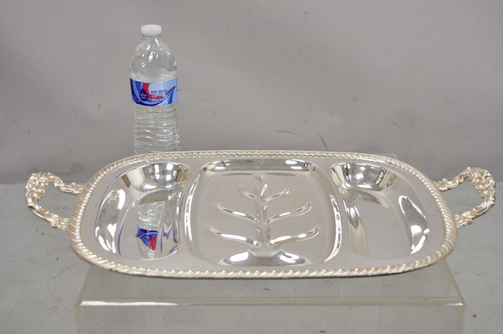 Antique JLS EPC Silver Plated Victorian Cutlery Meat Tray Serving Platter 3