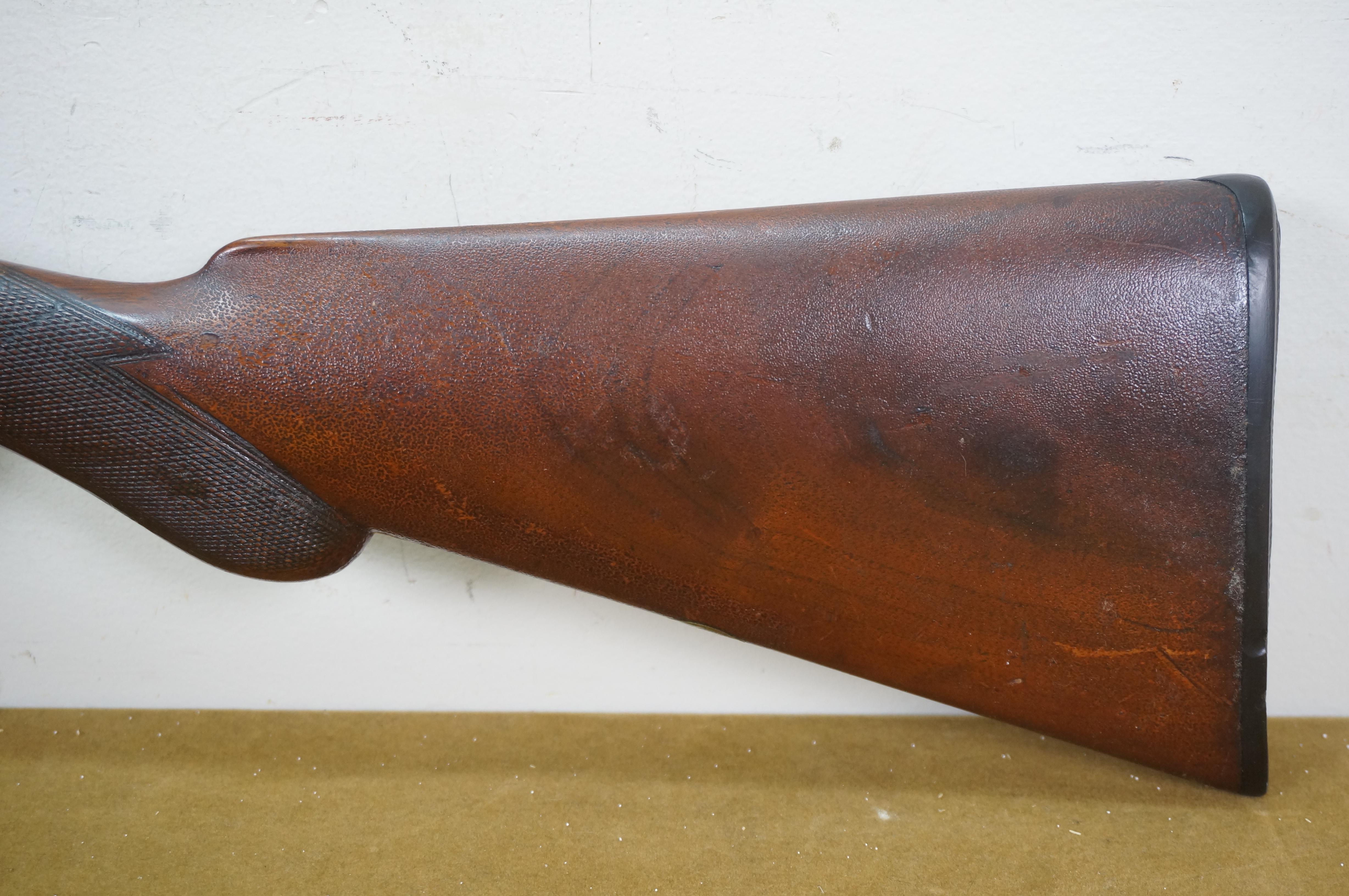 Antique JN Scotts St. Louis Model 1886 Double Barrel 12 Gauge Hammer Shotgun For Sale 2