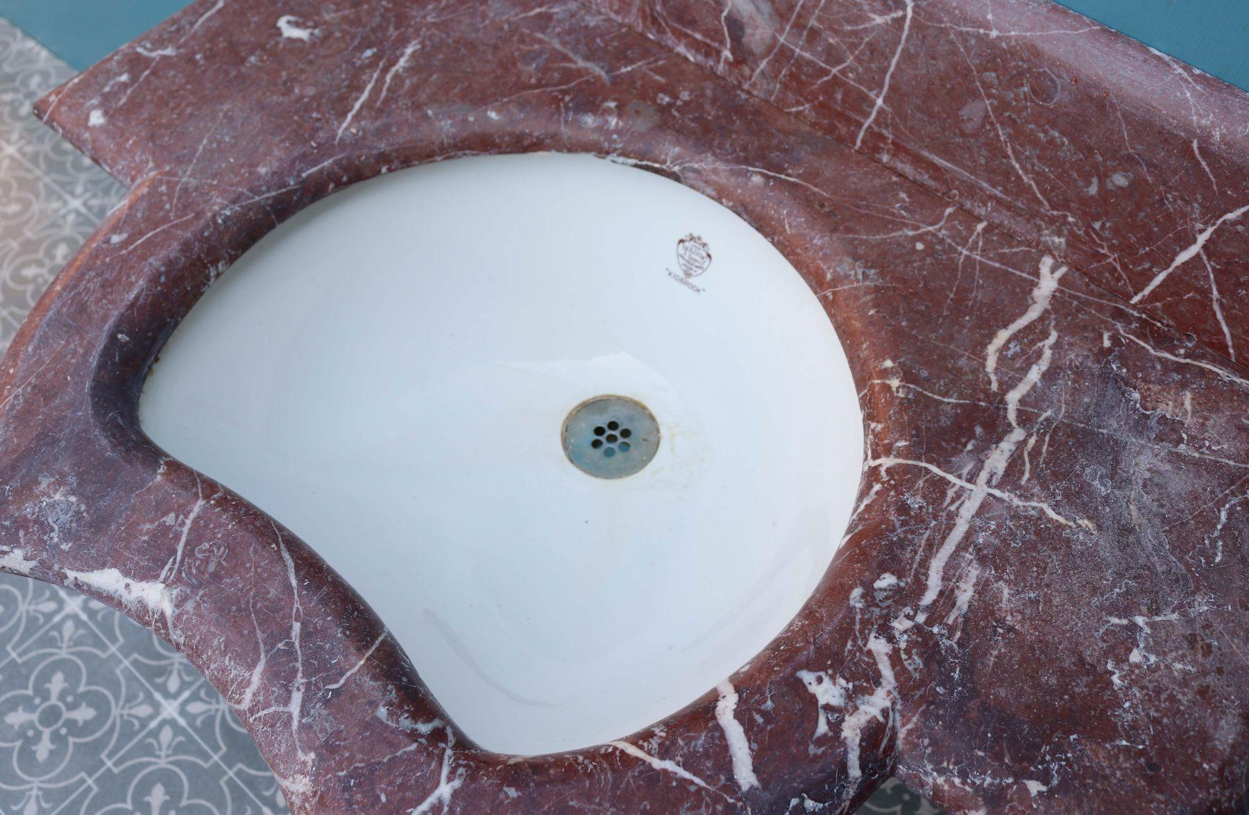 Antique John Bolding ‘KIDBROOK’ Marble Sink In Good Condition For Sale In Wormelow, Herefordshire