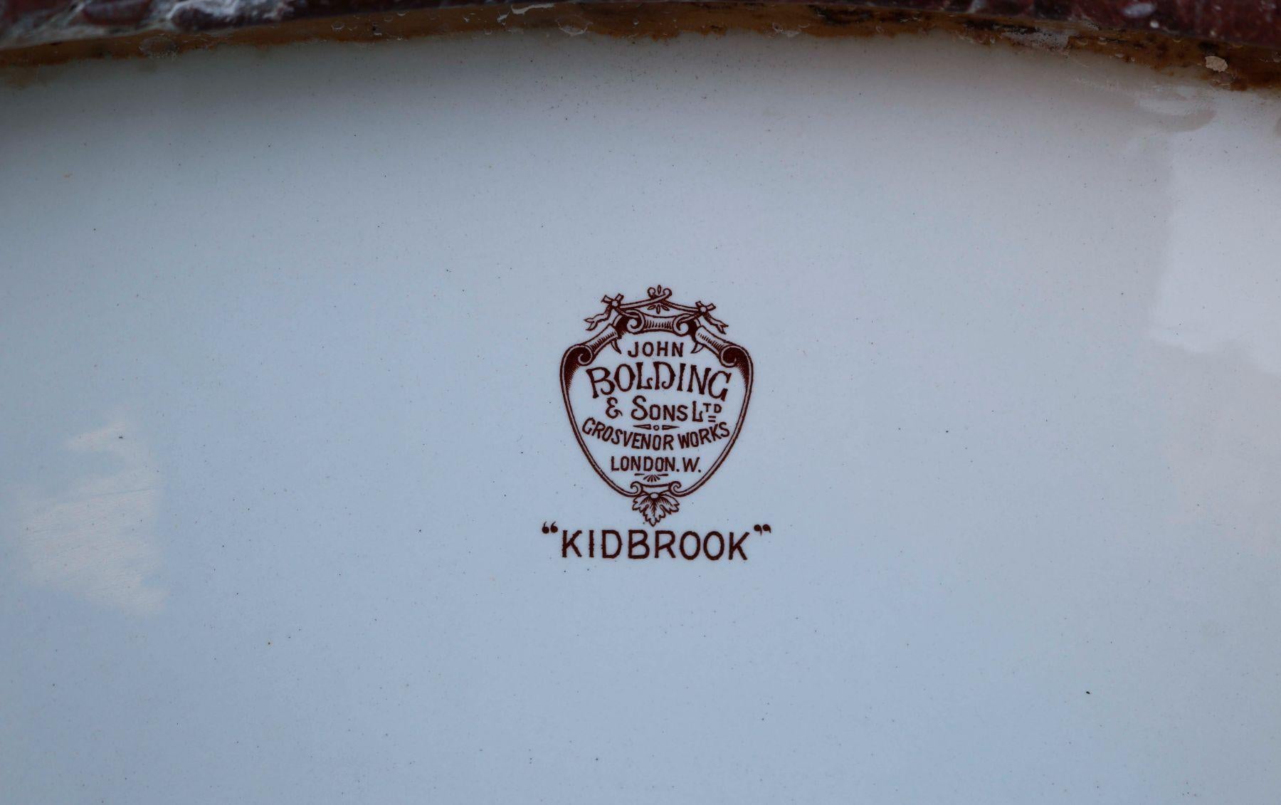 20th Century Antique John Bolding ‘KIDBROOK’ Marble Sink For Sale