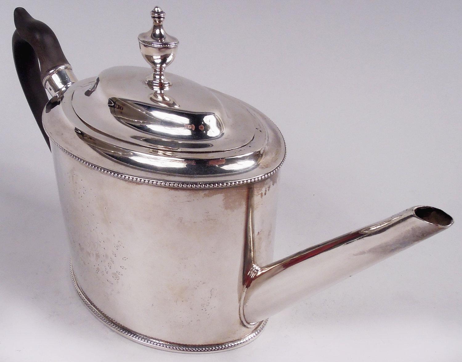 Americano Antica teiera in argento John Burger New York Federal Classical in vendita