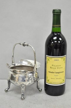 Antike John Carrow Englisch Regency versilbert Paw Foot geätzte Zuckerdose