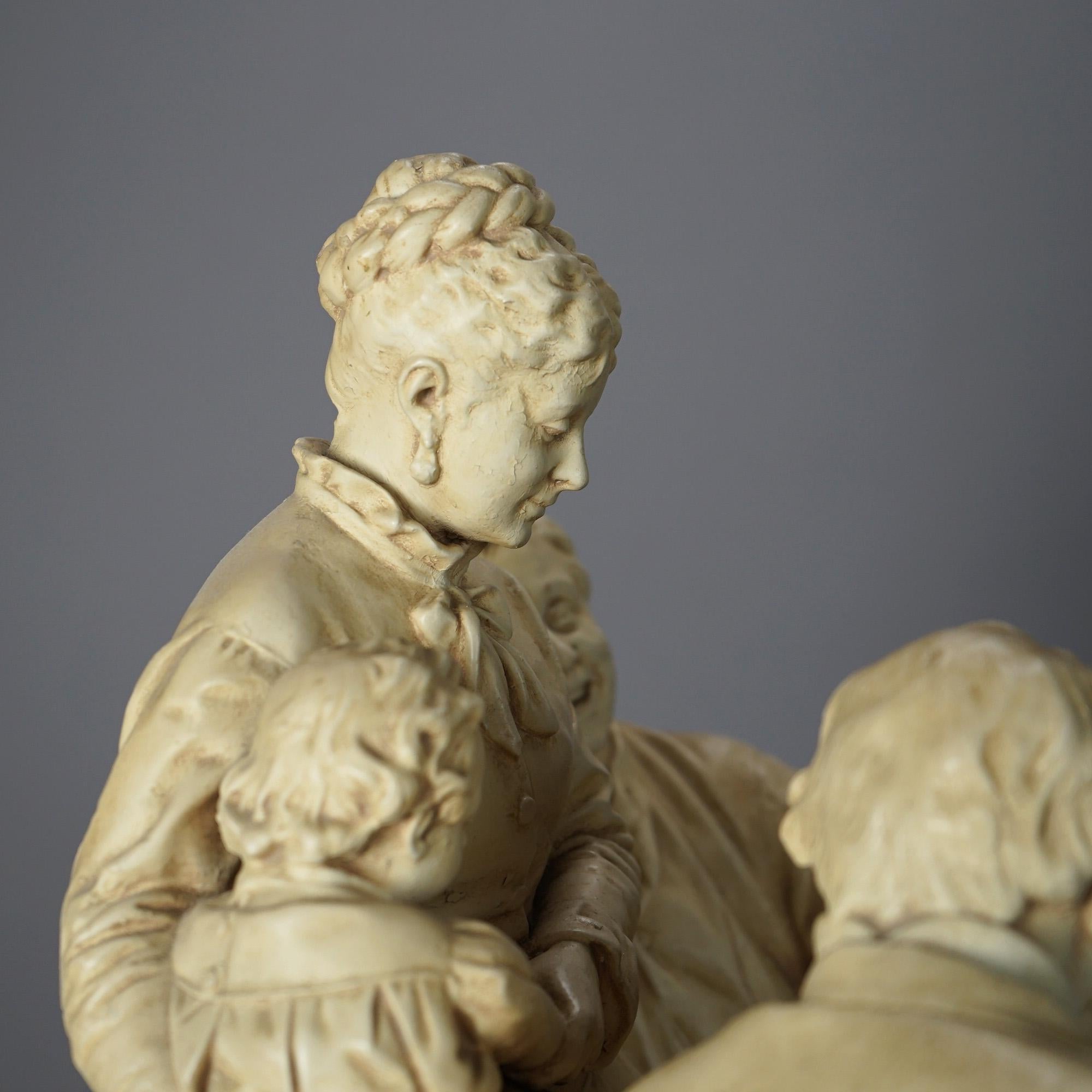 Groupe sculptural ancien Chesss de John Rogers, 19ème siècle en vente 5