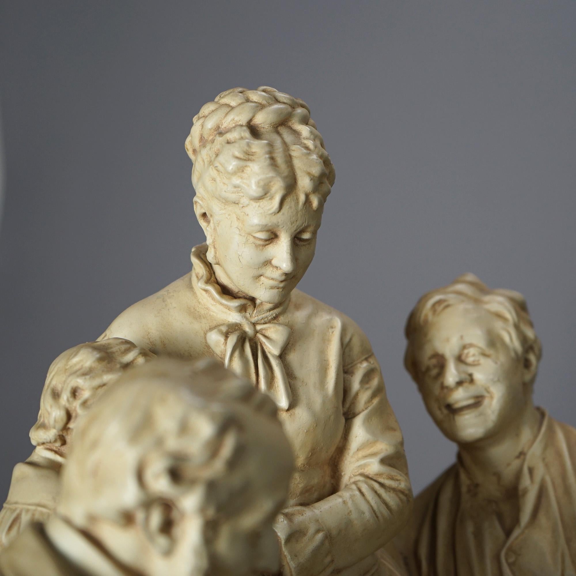 Groupe sculptural ancien Chesss de John Rogers, 19ème siècle en vente 7
