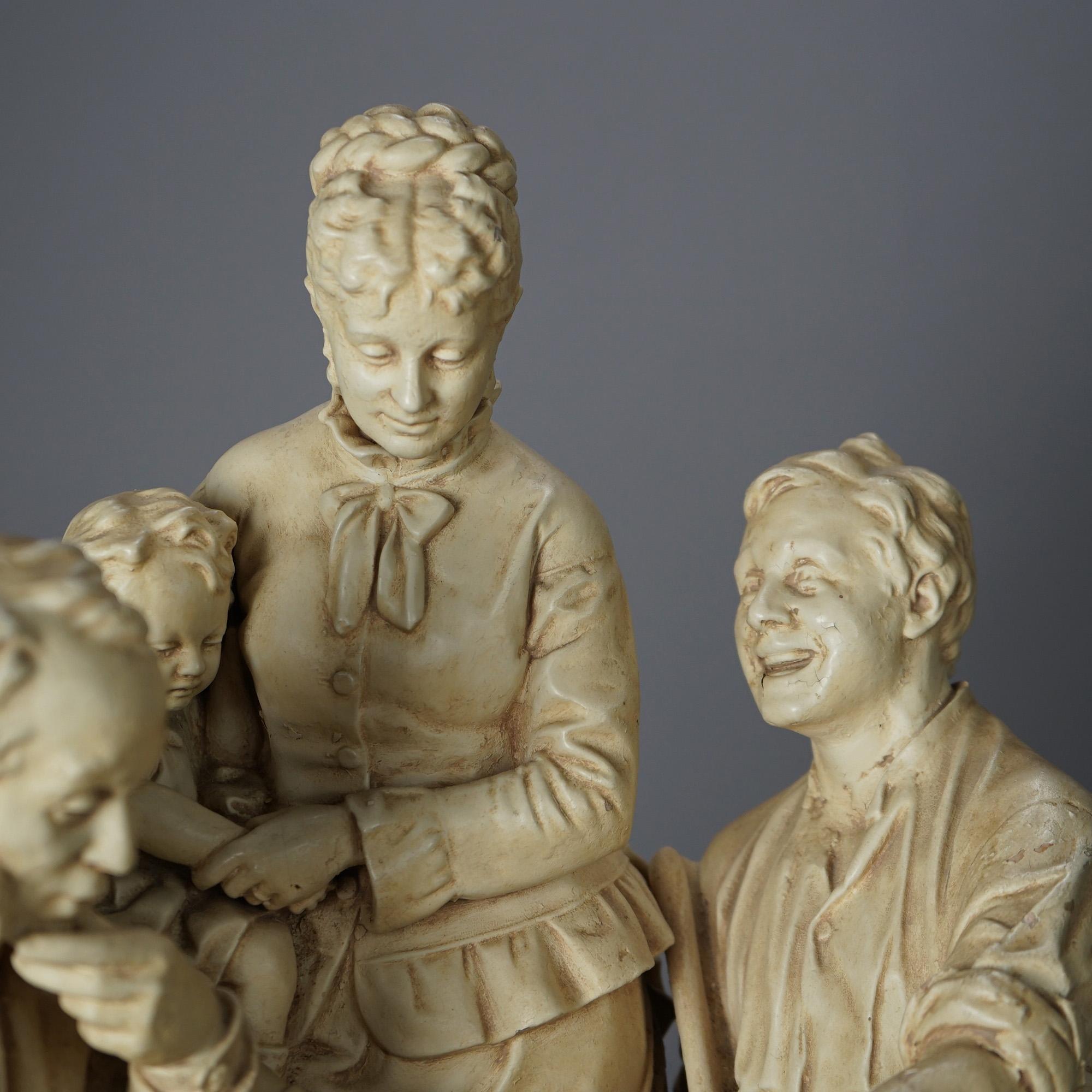 Groupe sculptural ancien Chesss de John Rogers, 19ème siècle en vente 8