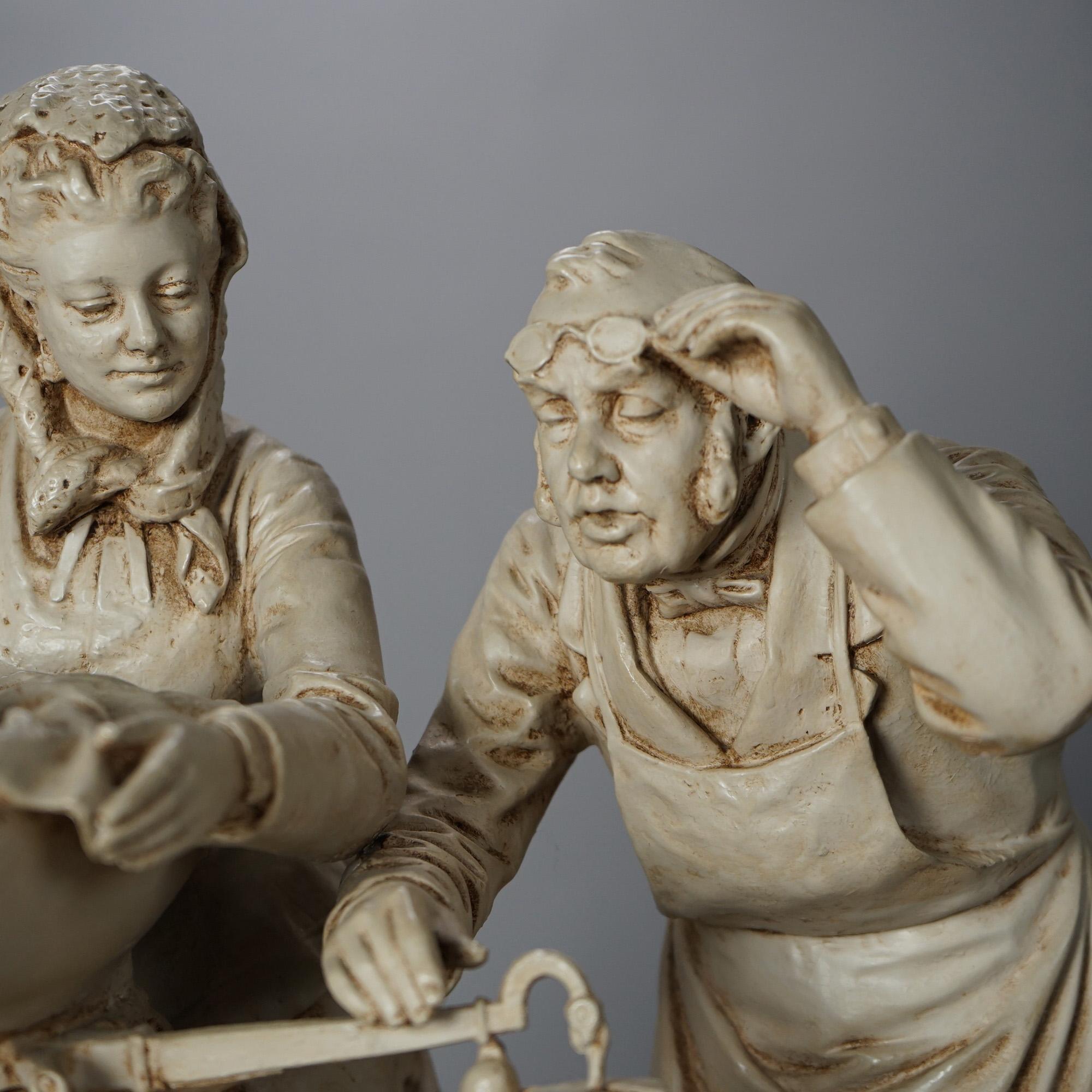 19th Century Antique John Rogers Sculptural Group 