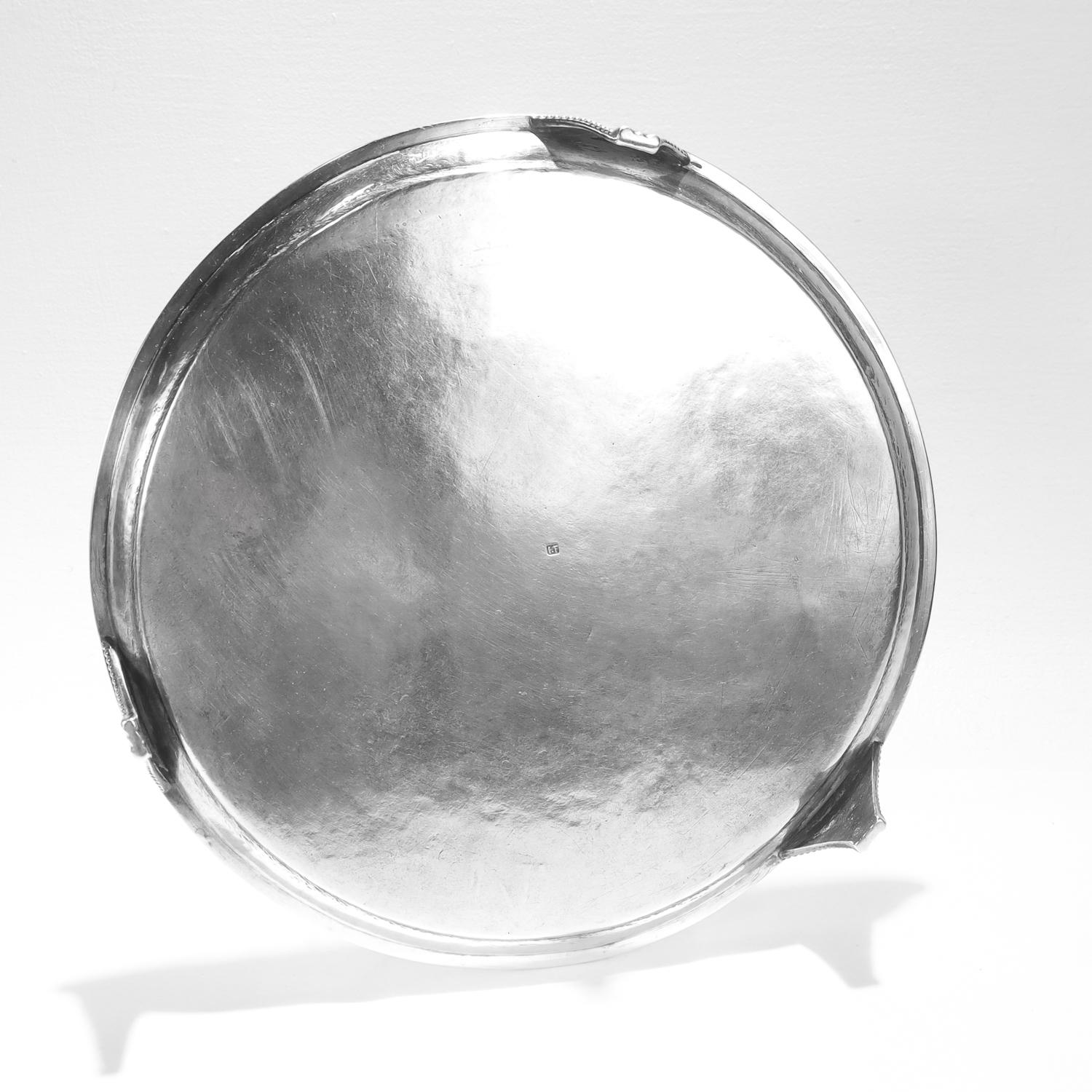 Antico salver in argento con monete americane del 19° secolo di John Targee con il marchio IT in vendita 3
