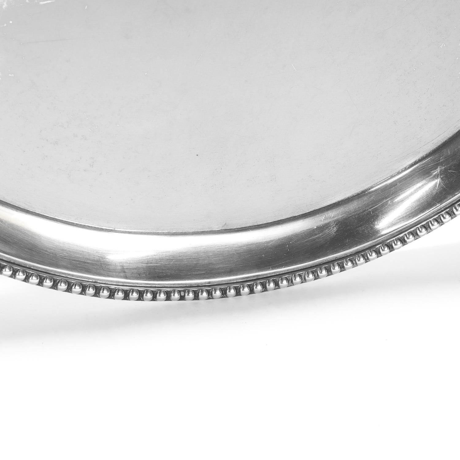Antico salver in argento con monete americane del 19° secolo di John Targee con il marchio IT in vendita 5
