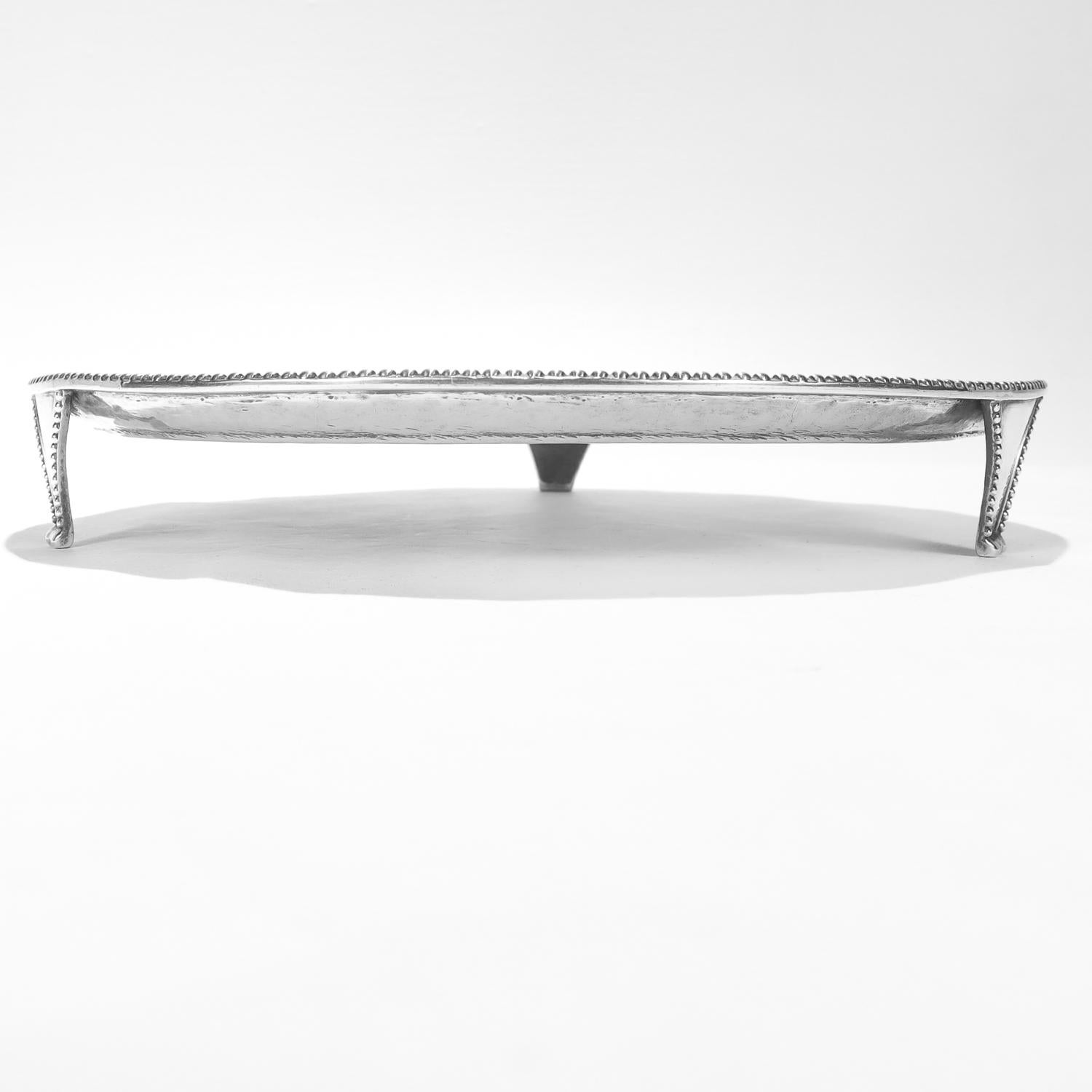 Americano Antico salver in argento con monete americane del 19° secolo di John Targee con il marchio IT in vendita