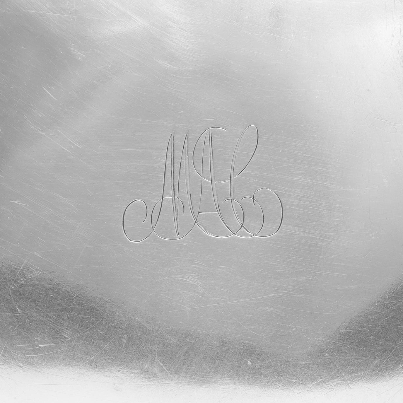 Antico salver in argento con monete americane del 19° secolo di John Targee con il marchio IT in vendita 2