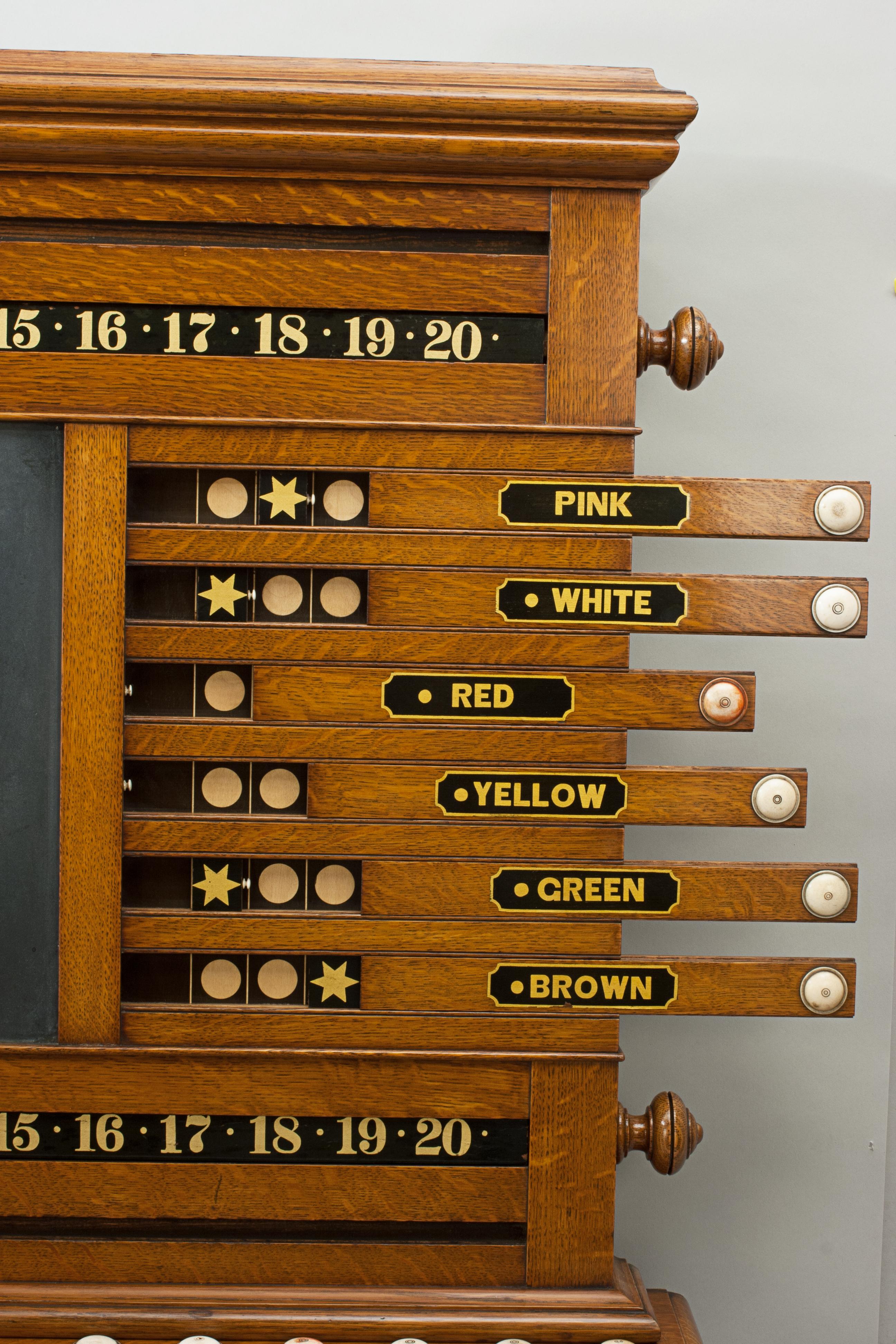 Antique John Taylor & Son Billiard, Snooker and Life Pool Score Board 1