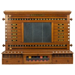 Antique John Taylor & Son Billiard, Snooker and Life Pool Score Board