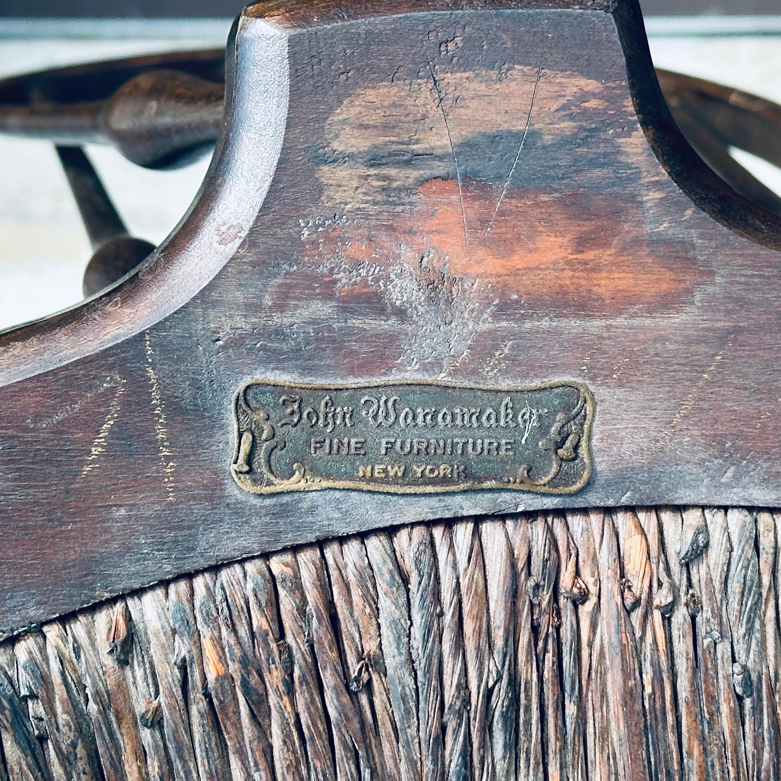 Antique John Wanamaker New York Windsor Chair For Sale 5