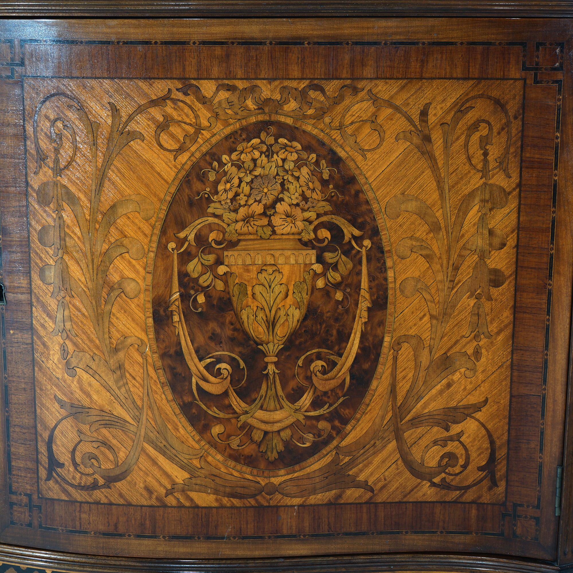 Antique Johnson Furniture Co. French Marquetry Satinwood & Rosewood Sideboard  For Sale 7