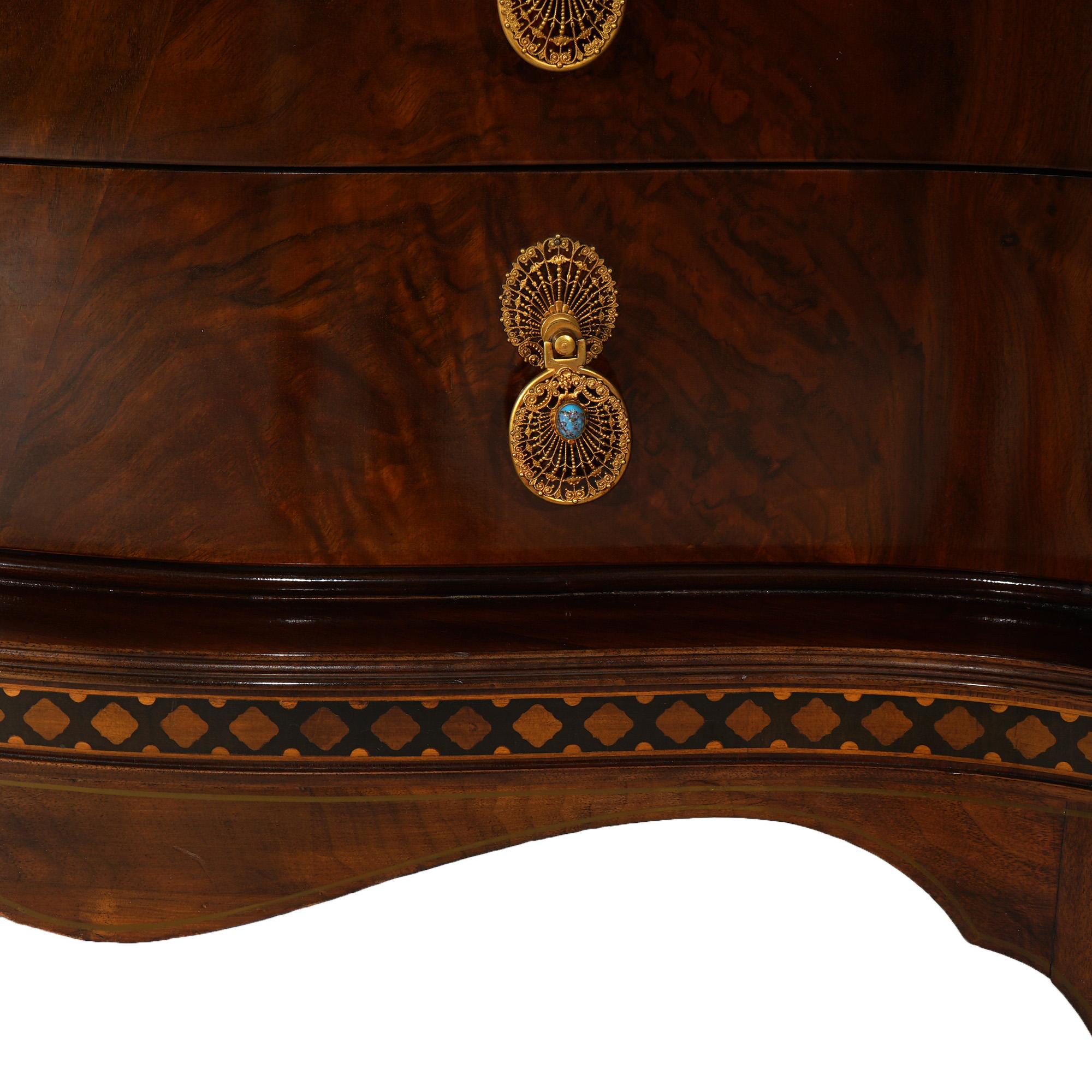 Antike Johnson Furniture Co. Französische Anrichte aus Satinholz und Palisander mit Intarsien  im Angebot 8