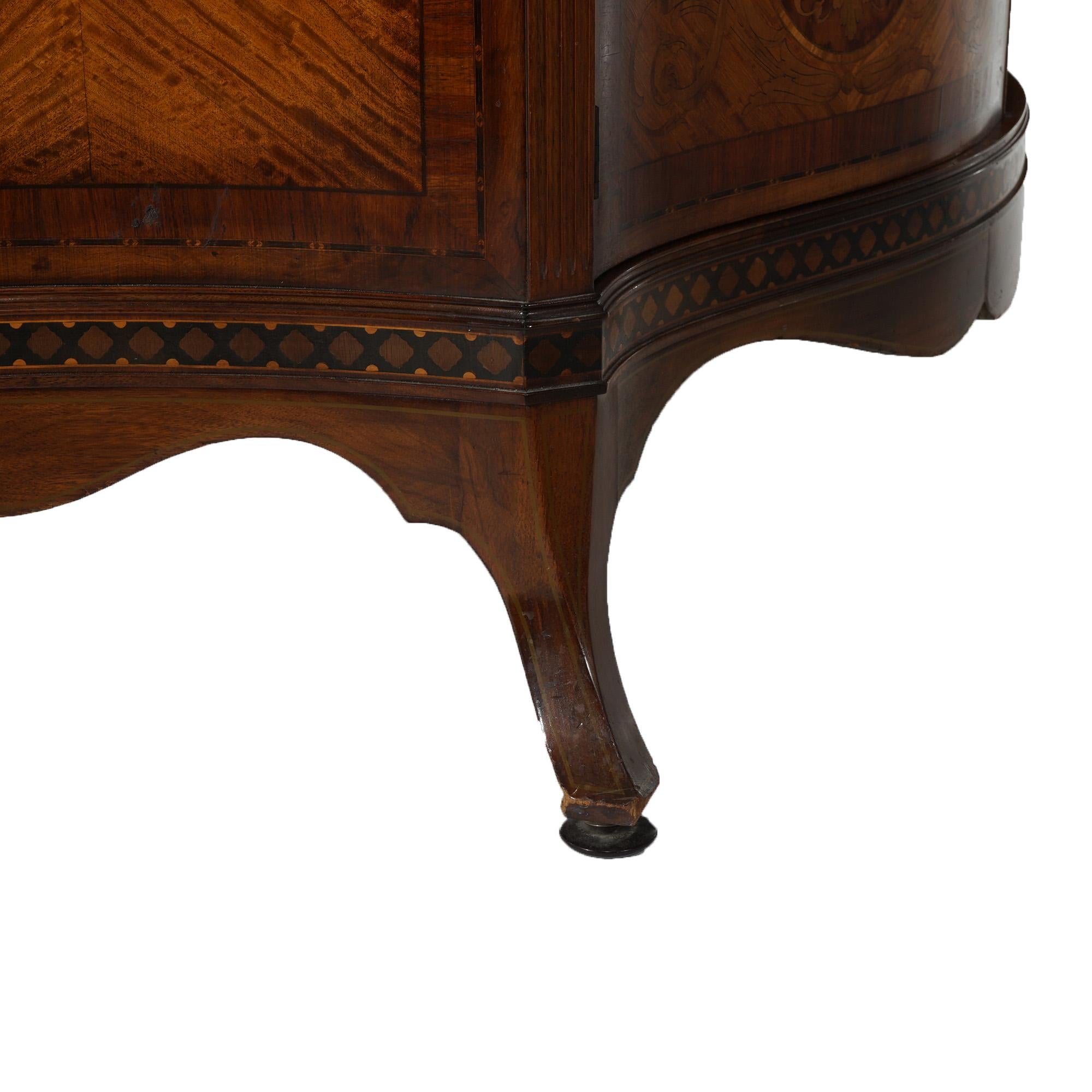 Antike Johnson Furniture Co. Französische Anrichte aus Satinholz und Palisander mit Intarsien  im Angebot 12