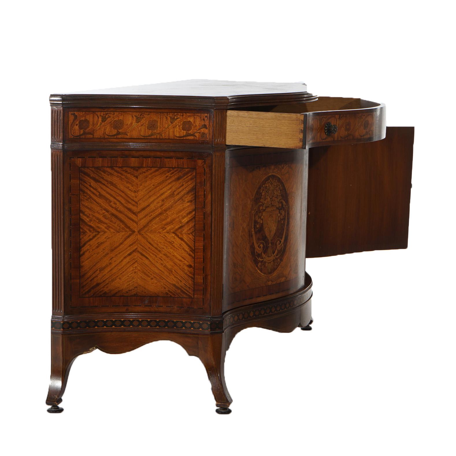 Antique Johnson Furniture Co. French Marquetry Satinwood & Rosewood Sideboard  For Sale 2