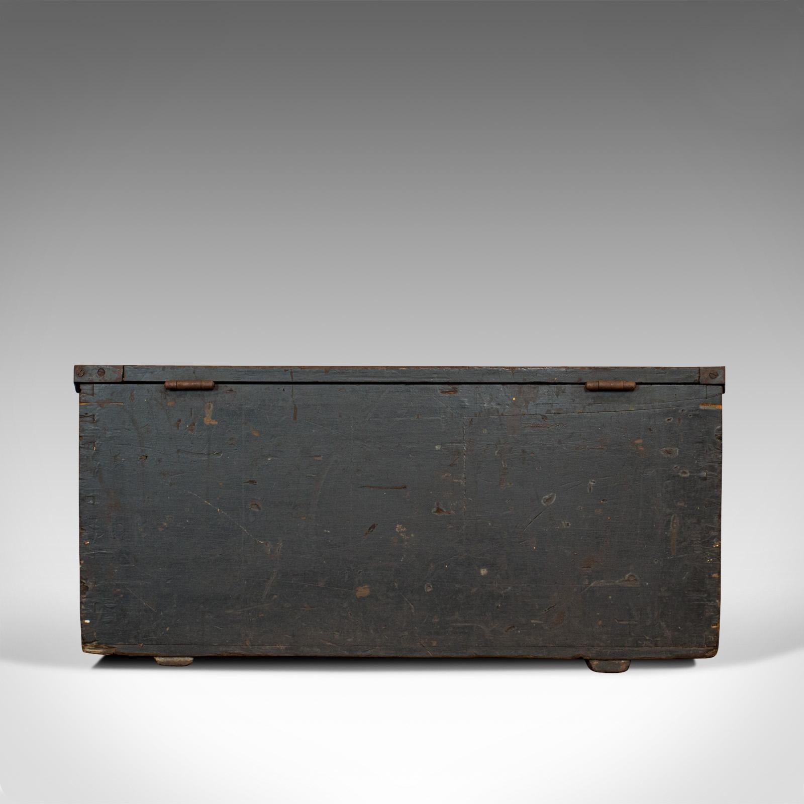 Antique Joiner's Chest, English, Pine, Craftsman's Trunk, Victorian, circa 1850 1