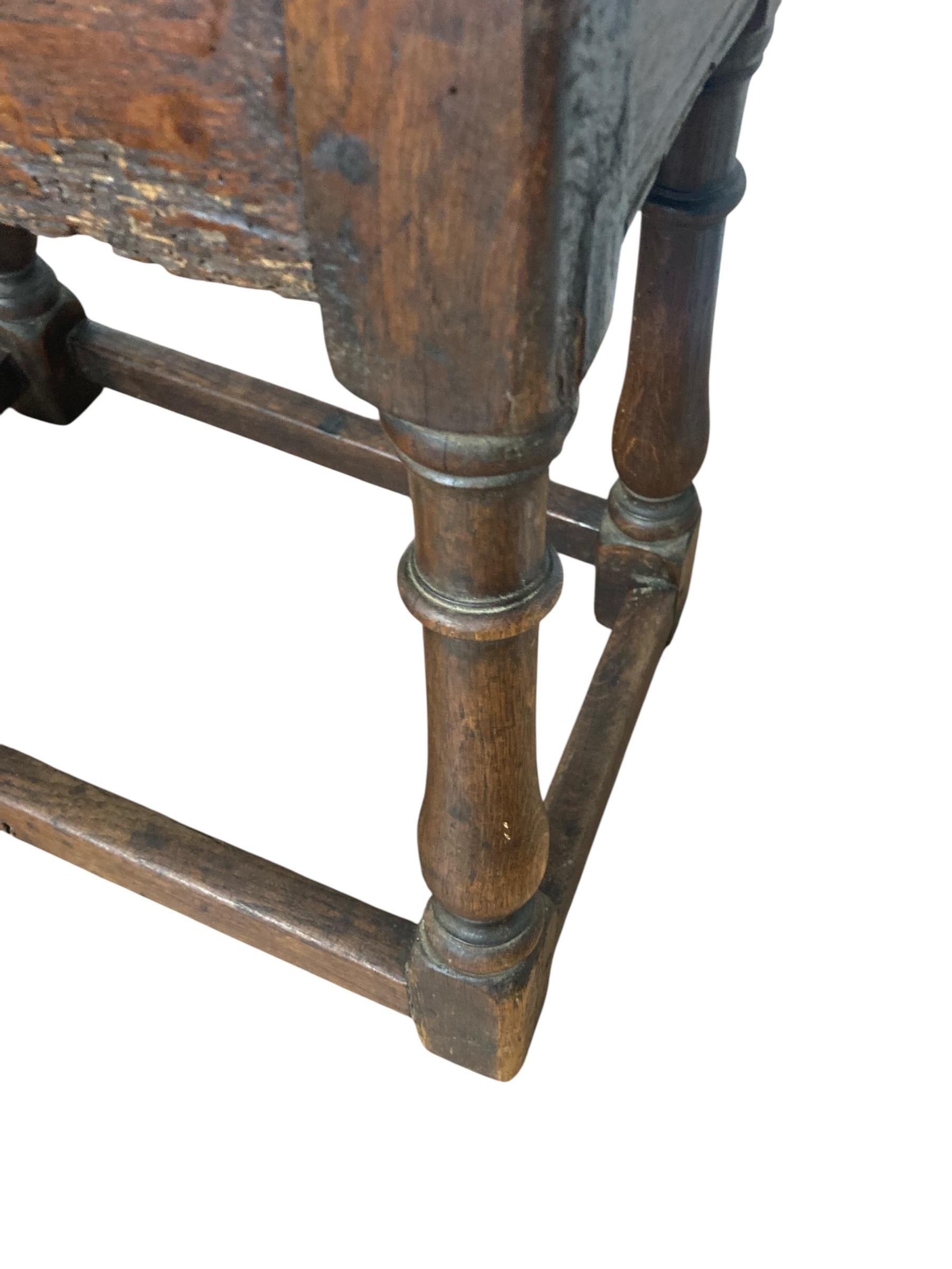 Antique joint stool, English, oak, Victorian Jacobean revival stool In Good Condition For Sale In Bishop's Stortford, GB