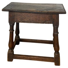Tabouret ancien, anglais, chêne, tabouret Victorien Jacobean revival