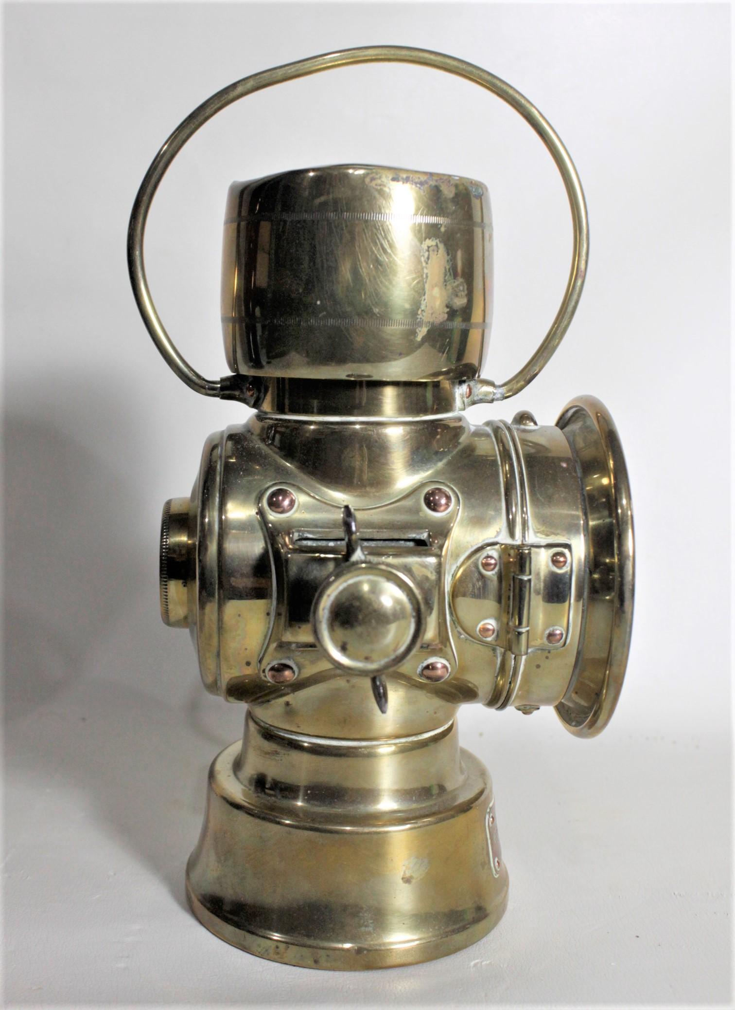 Antike Jos. Lucas King of the Road Modell 634 Kerosene-Laterne für Automobile aus Messing (Edwardian) im Angebot