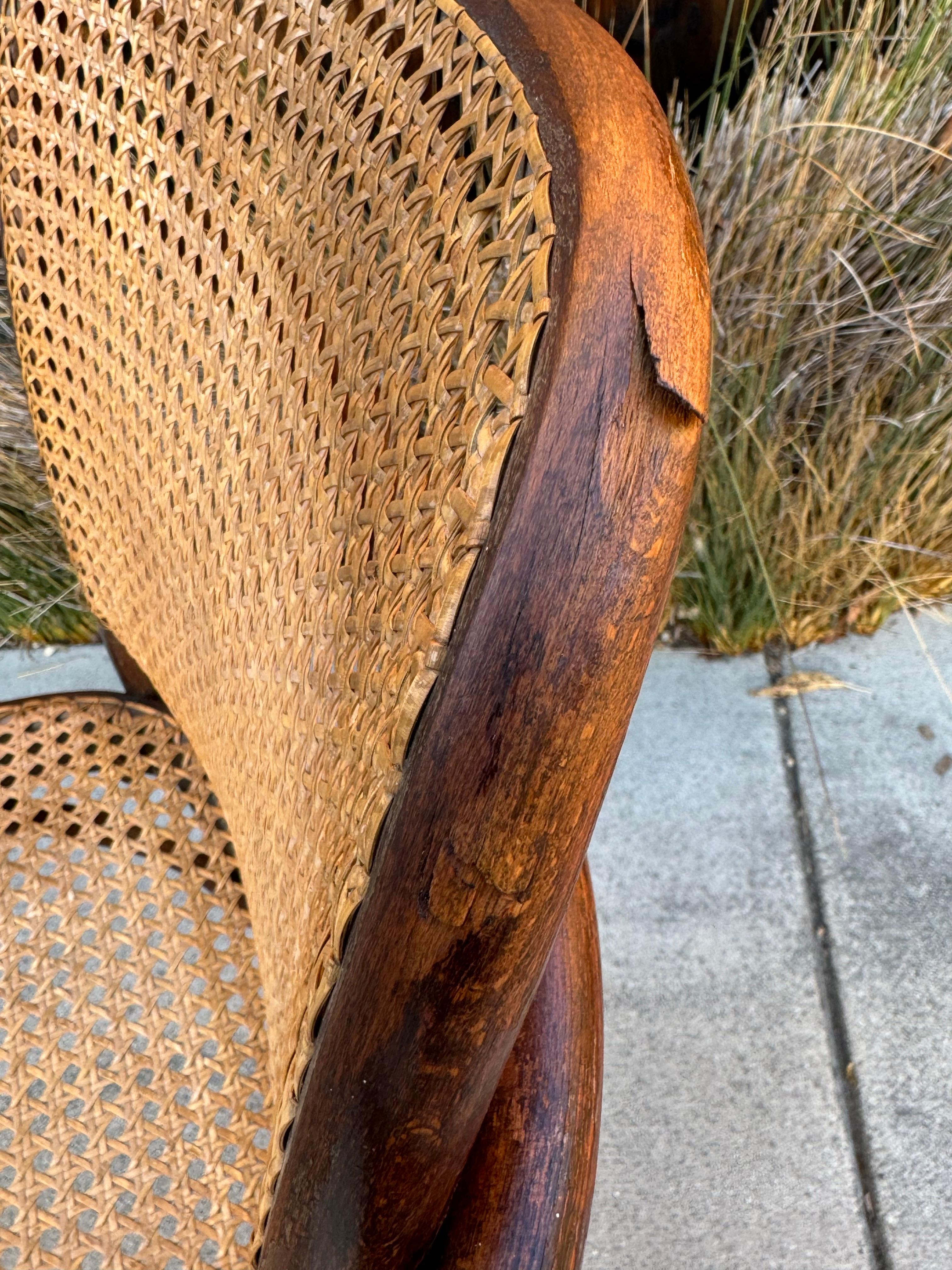 Antique Josef Hoffmann Bentwood and Cane Prague Chair, FMG Made In Poland For Sale 1
