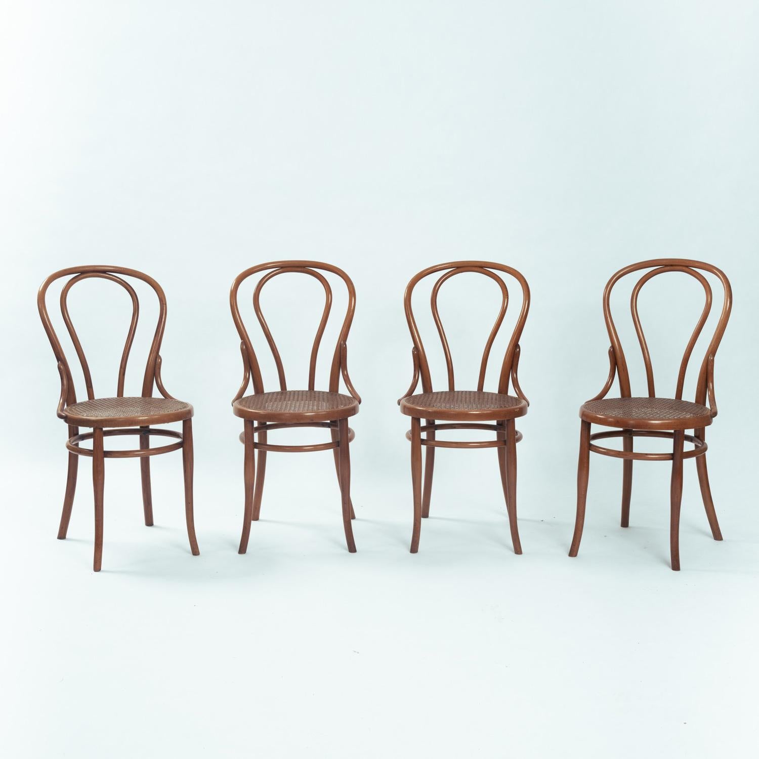 Chaises de bistro Josef Hoffmann Michael Thonet n° 14 118 sangles, années 1880, 8 pièces en vente 1