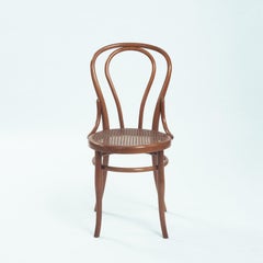 Antique Josef Hoffmann Michael Thonet bistro chairs no 14 118 webbing, 1880s, 8p