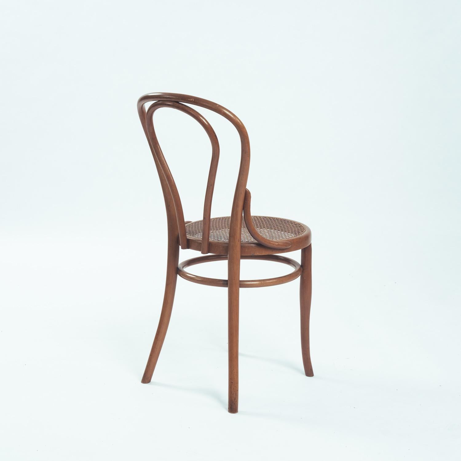 Vannerie Chaises de bistro Josef Hoffmann Michael Thonet n° 14 118 sangles, années 1880, 8 pièces en vente