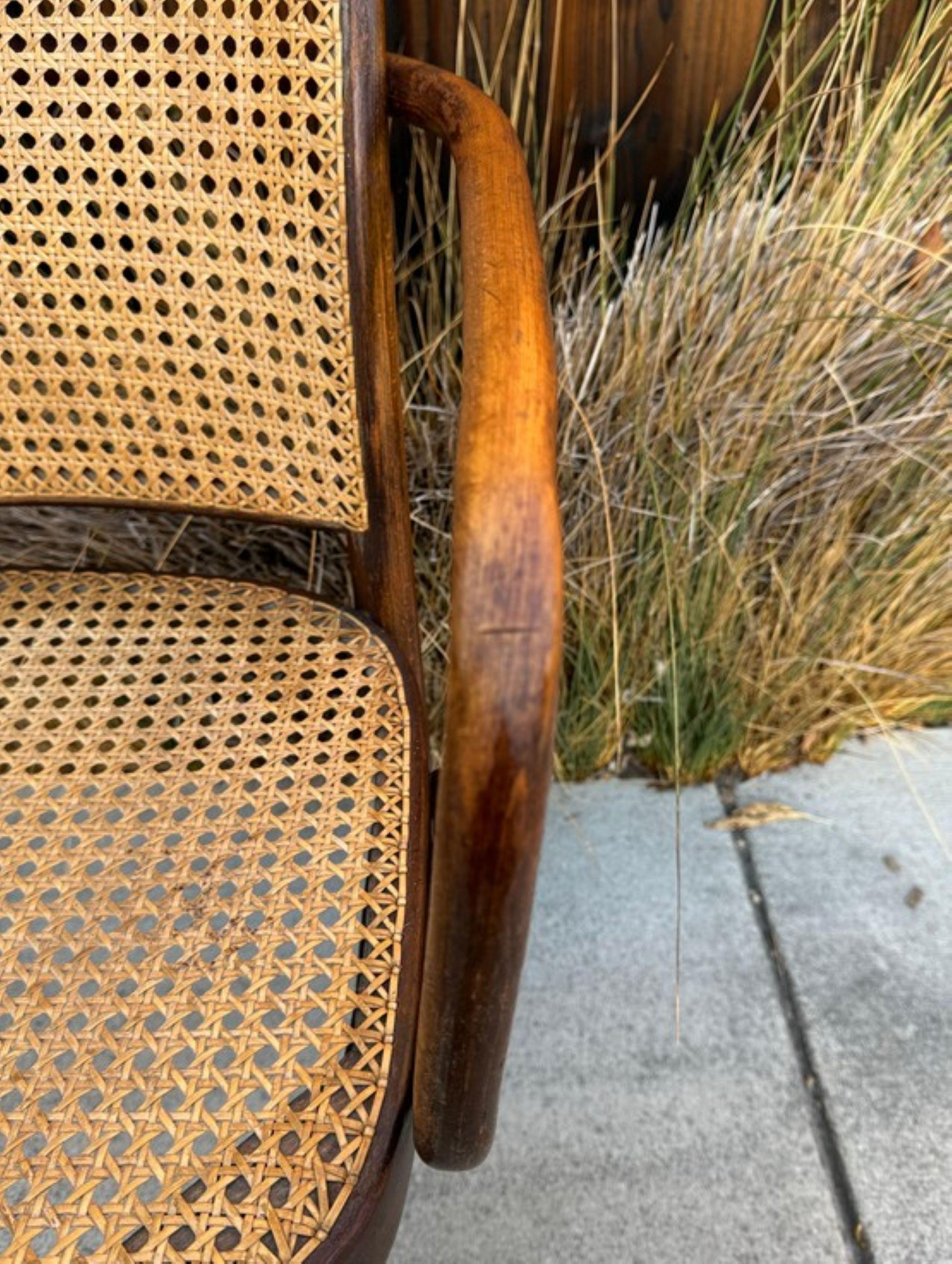 Antique Josef Hoffmann Prague 811 Bentwood Cane Armchair FMG