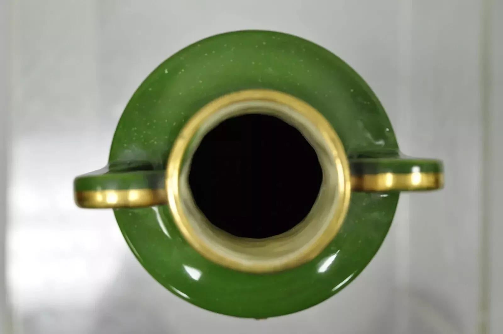Antico vaso in porcellana francese Greene & Greene, Austria, Josef Strnact JS, alto 20