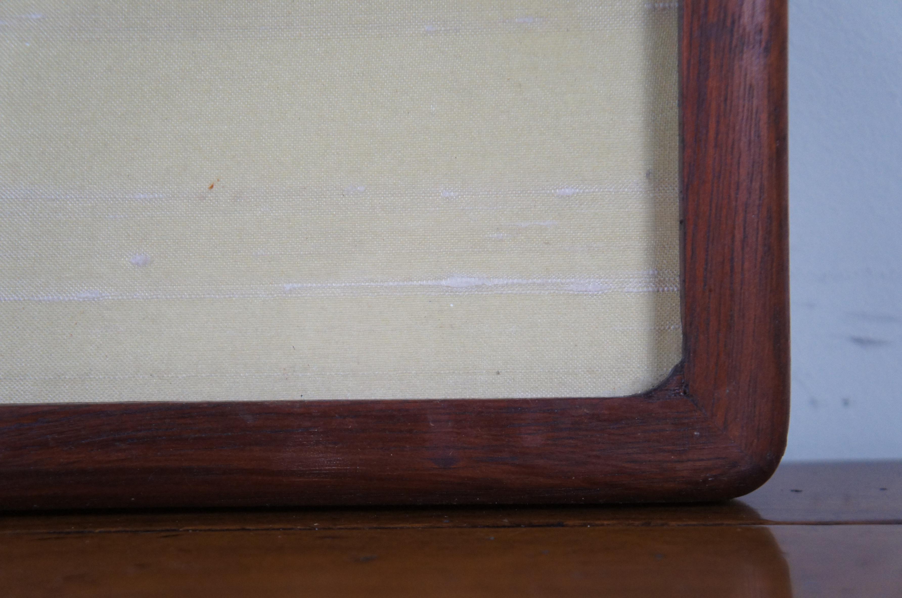 Antike Joseon Dynasty bestickt Seide Textil Blumen Vogel Vase Kalligraphie 31